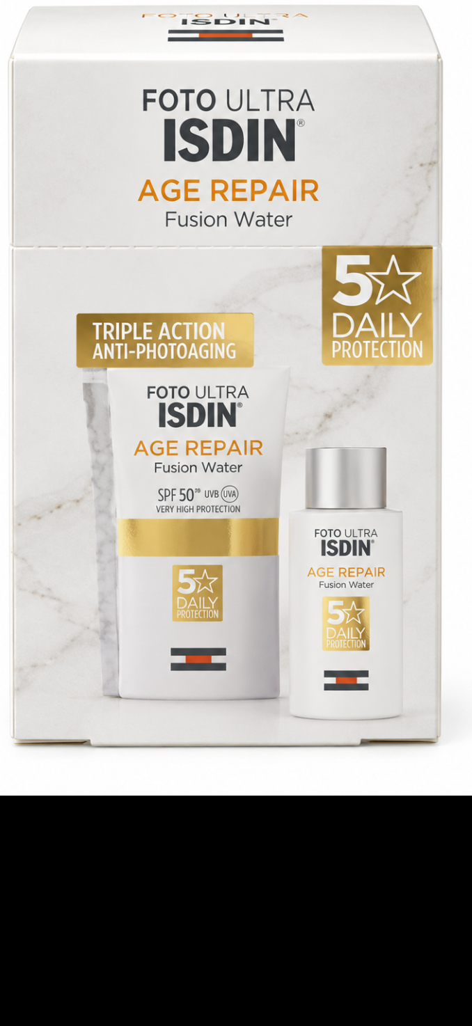 ISDIN FotoUltra Age Repair Fusion Water Facial Skincare - Boxed